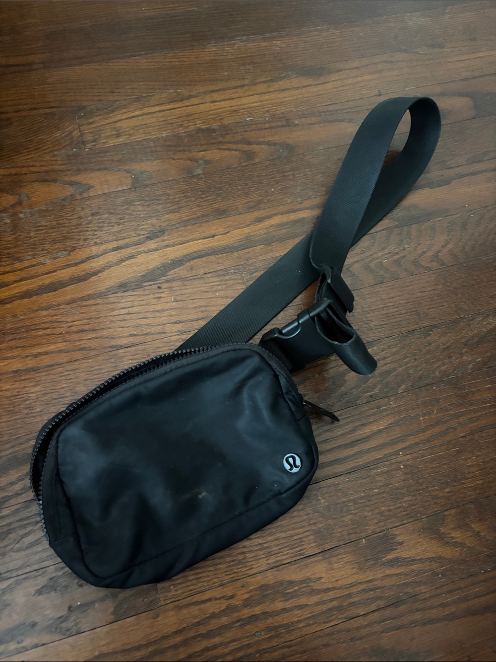lululemon athletica Black Nylon Waist/Shoulder Bag